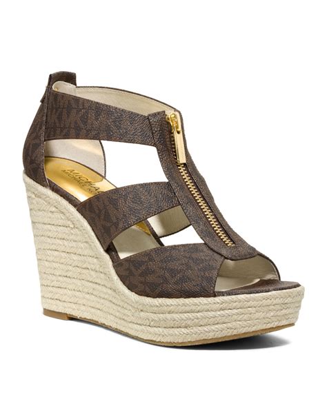 michael kors damita wedge brown